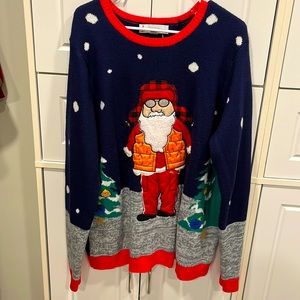 Ugly Christmas Sweater- Hunting Santa